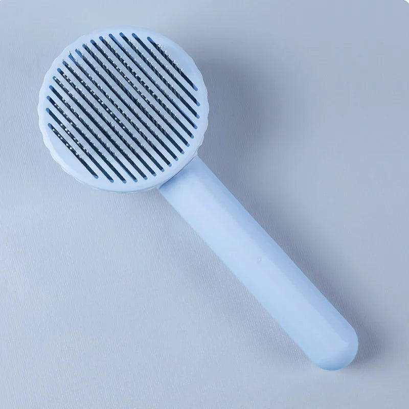 Pet Deshedding Comb | Self Cleaning Needle Brush for Dogs and Cats